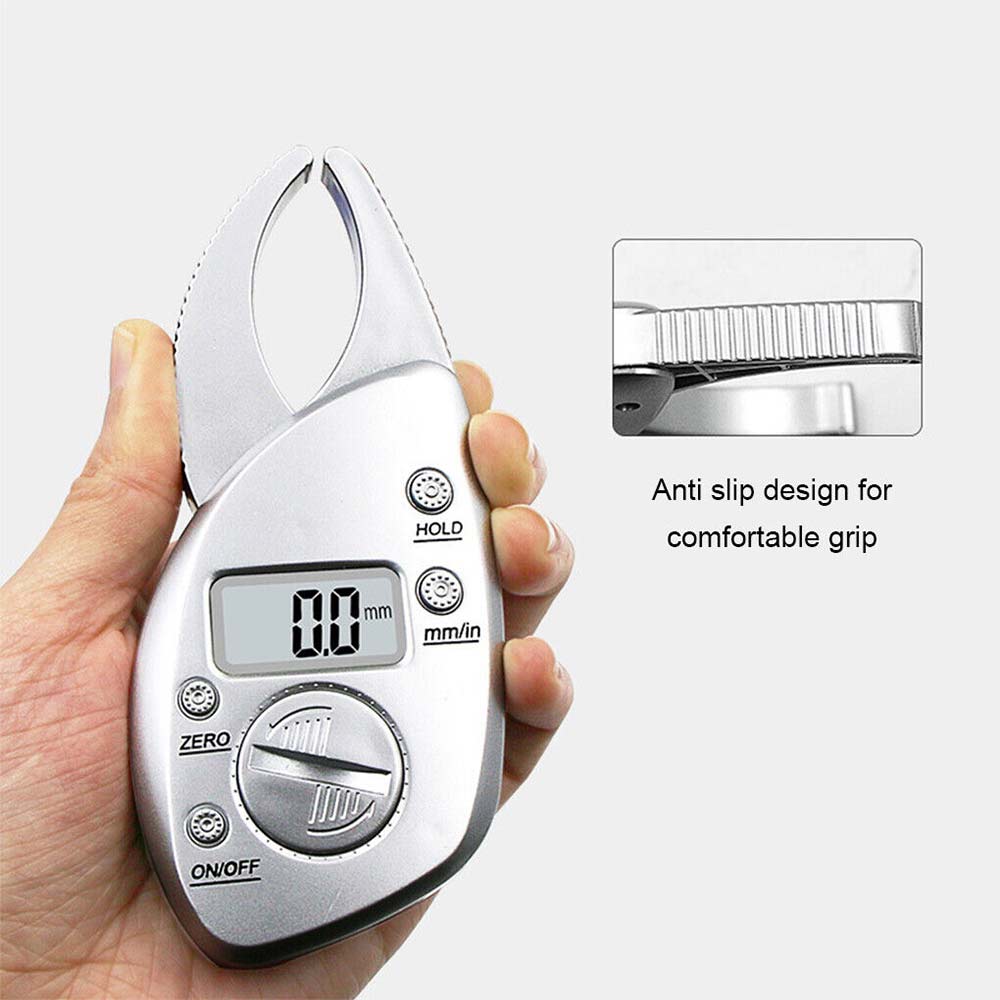 Body Fat Caliper Monitor Electronic Digital Body Fat Analyzer Skin Tester Silver
