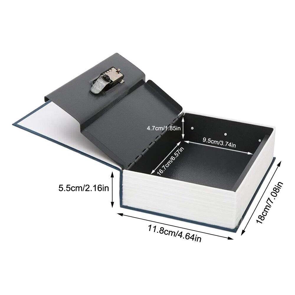 Portable Hidden Safe Book – Combination Lock Book Safe, Secret Storage Box (18cm)