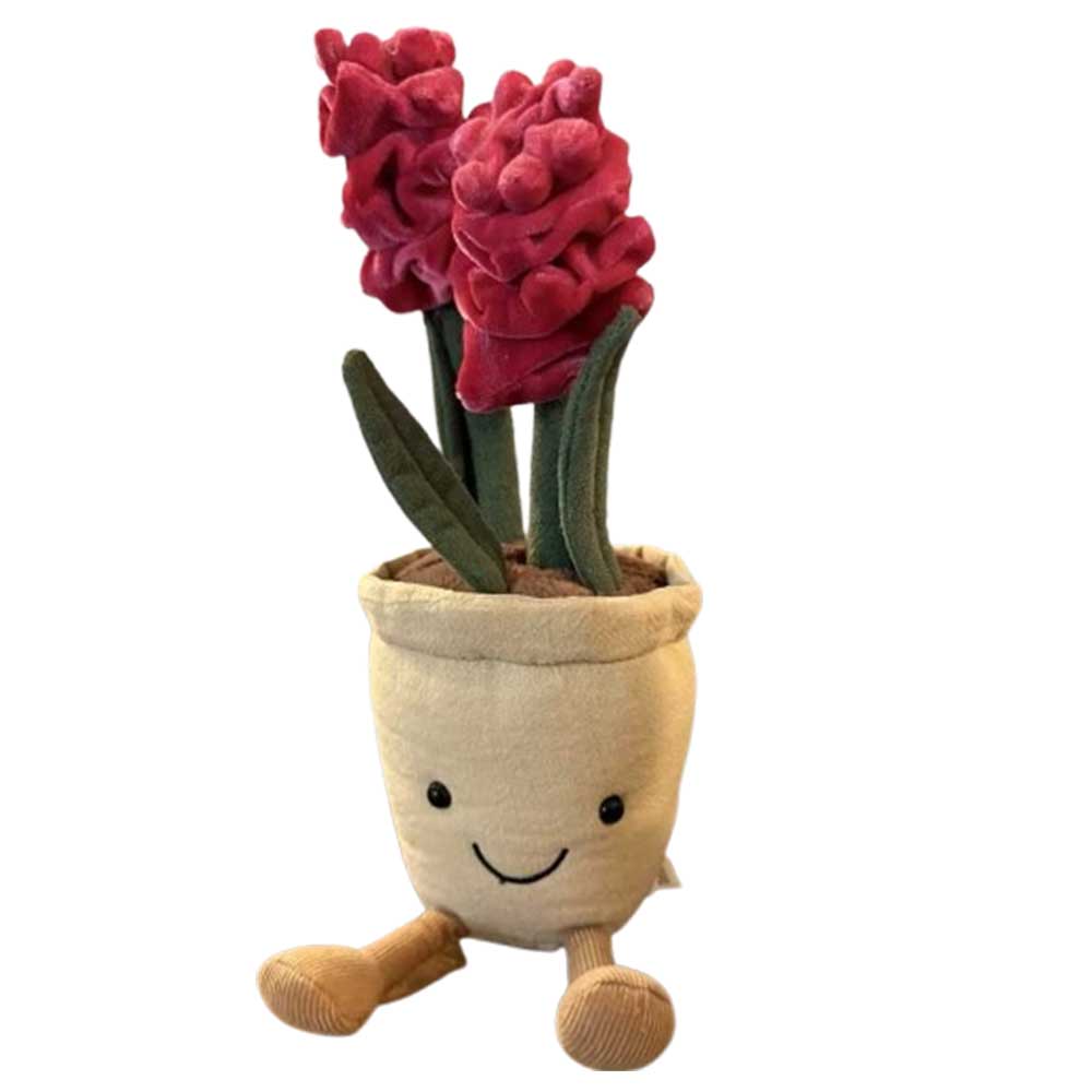 Dark Pink Hyacinth Amuseable Plant Soft Toy Cute Plush Flower Bouquet  Home Decor