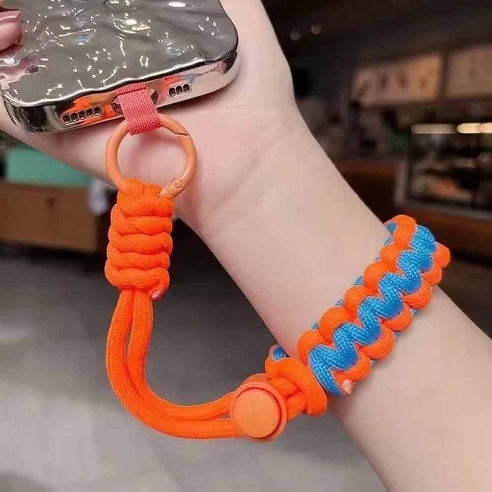 Handwoven Adjustable Mobile Phone Lanyard – Universal Wrist Strap for Outdoor Sports