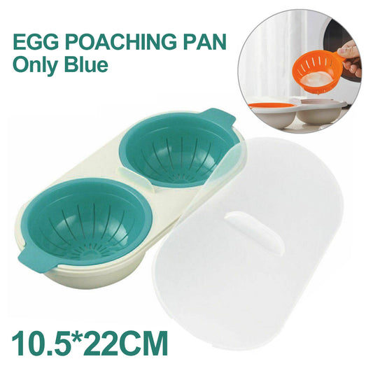 Kitchen Two Eggs Poacher Egg Bowl Holder Microwave Oven Novelty Breakfast Cooker