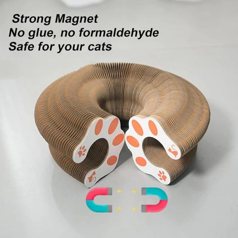 Transformable Cat Toy - Accordion Scratch Pad & Wear-Resistant Ball