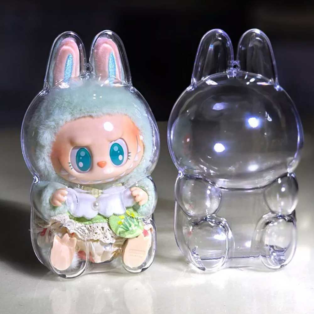 Transparent Protective Case For POP MART Labubu Plush Doll The Monsters Cover