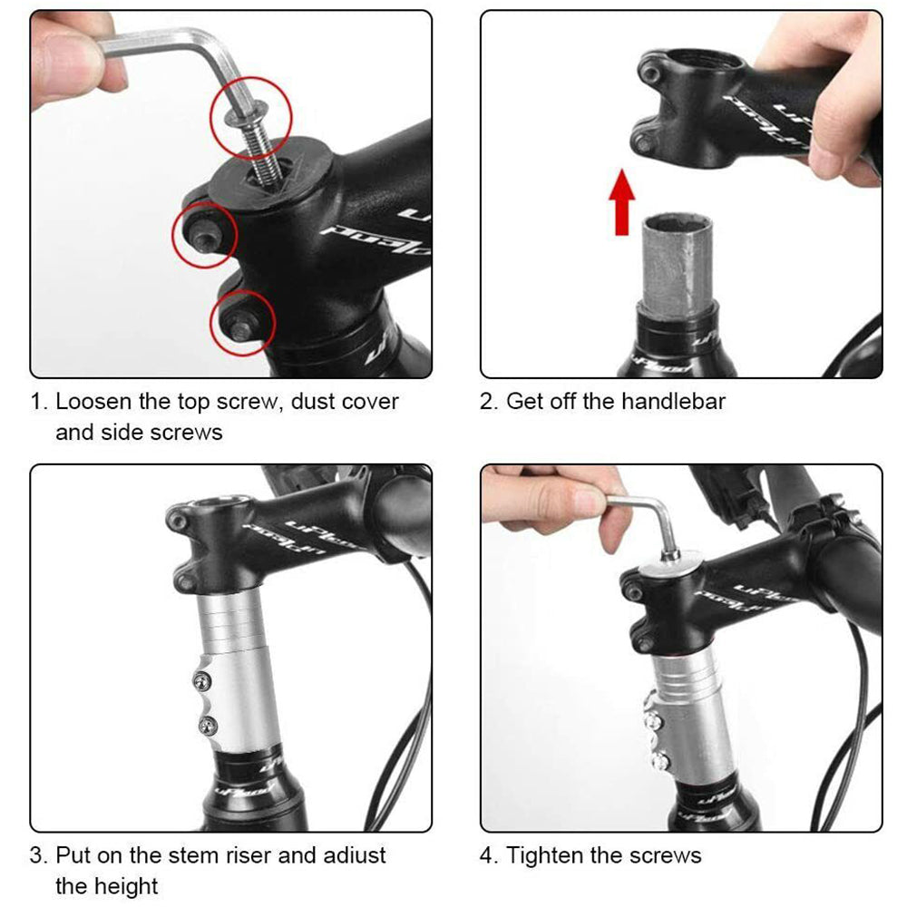 Bicycle Handlebar Fork Stem Extender Riser Head Up Adapter Adjustable 13cm
