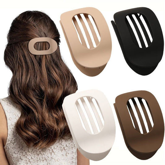 Set Flat Oval Hair Claw for thick Hair Clip For Women Girls Accessories