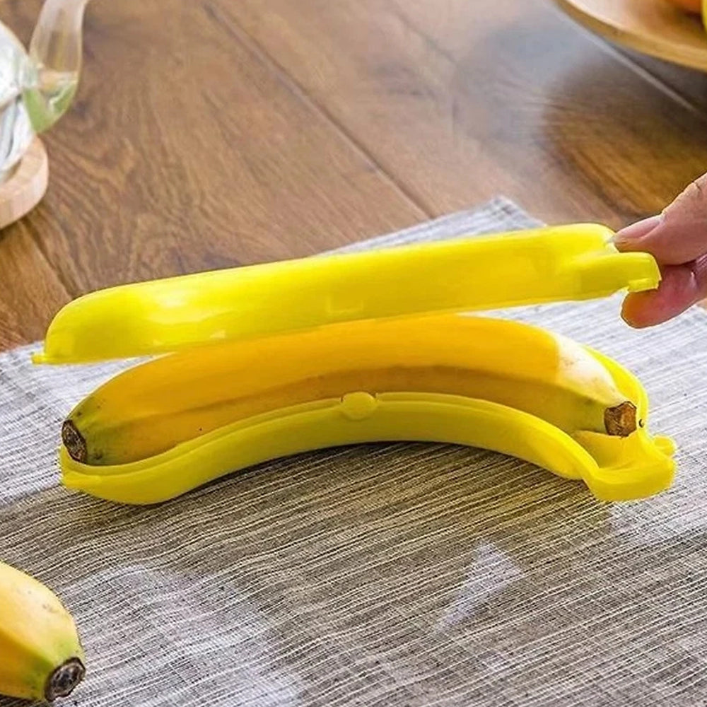2 Pack Reusable Banana Storage Box – Fruit Protector with Vents for Freshness Portable Lunch Companion