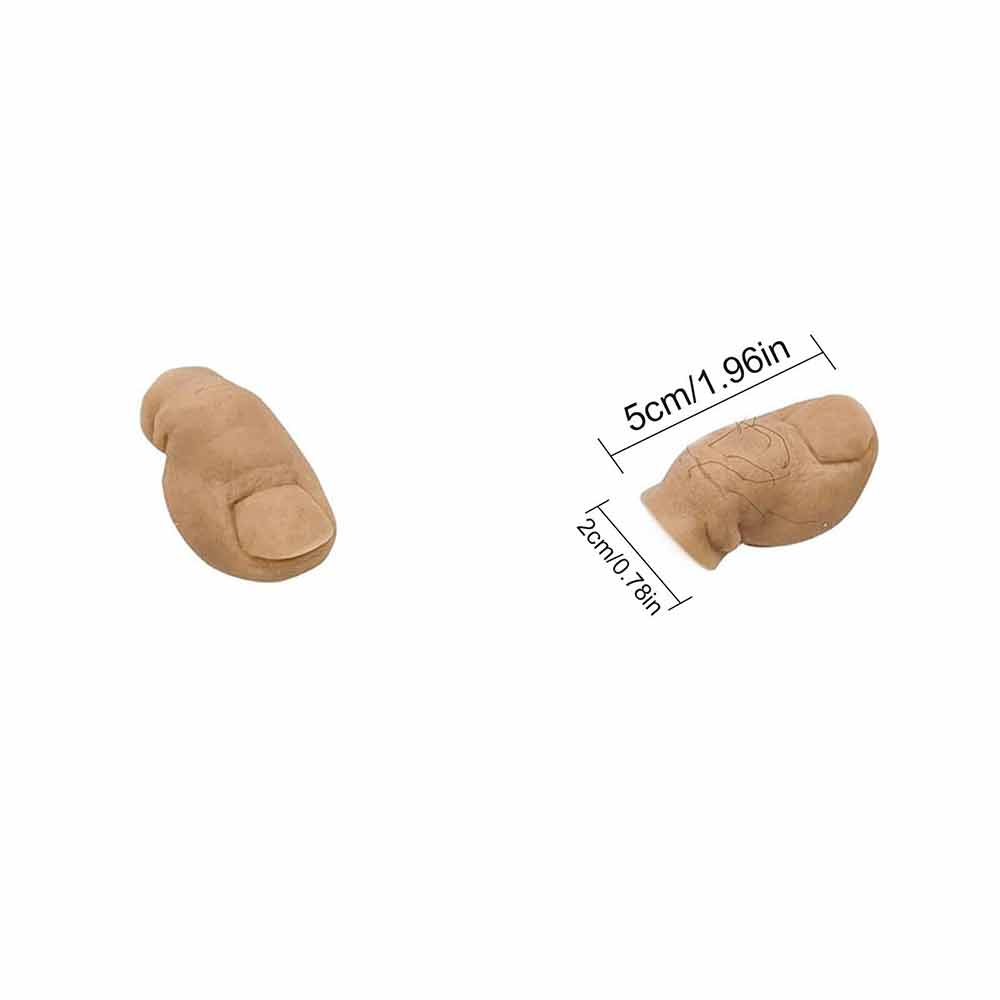 2PC 3D Funny Toe Shoe Charms Big Toe Croc Charm with Hairy DIY Unique Shoe Decor