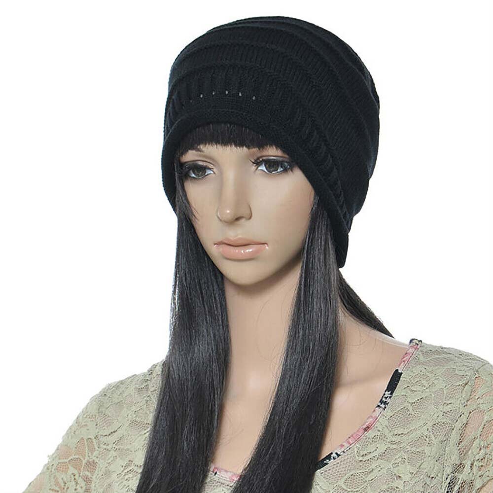 Women Men Hiphop Crochet Knitted Slouch Oversize Warm Baggy Beanie Hat Cap Beret