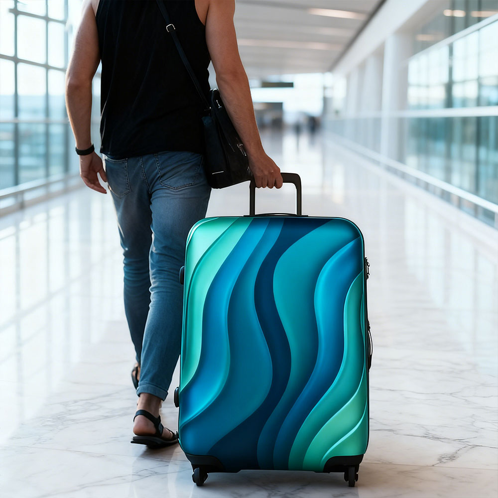 Colorful Travel Trolley Case Cover – Suitcase Protector & Storage Cover (25–28 Inch)