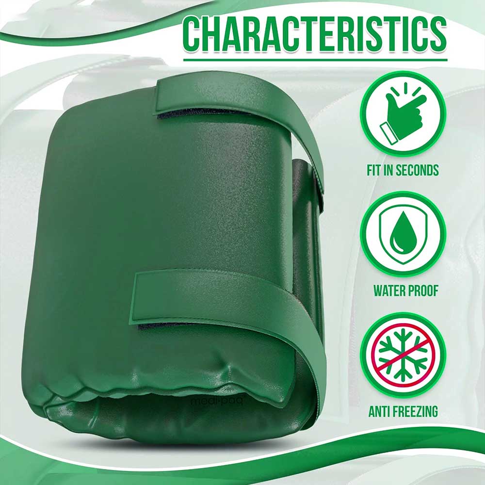 2-Pack Green Outdoor Tap Cover - Insulated Frost Protector & Weather Jacket