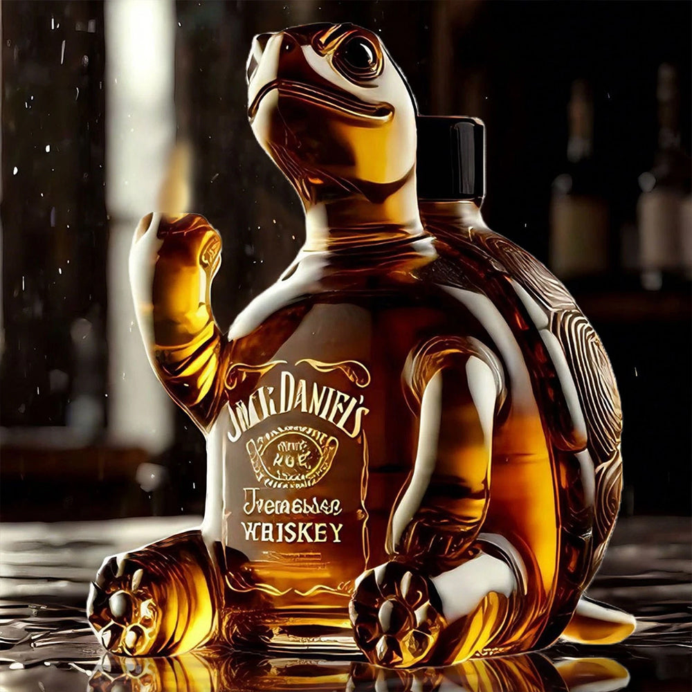 Turtle Whiskey Bottle 2025 - Unique Animal Glass Decanter Gift 350ml