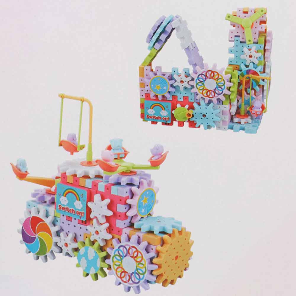 Educational Electric Gears Building Block Toys Creative Rotating STEM Toys Set for Boys Girls Kids