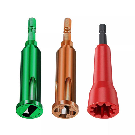 3-Piece Wire Stripper & Twister Set – Cable Stripping & Cap Twisting Tool with 1/4" Chuck