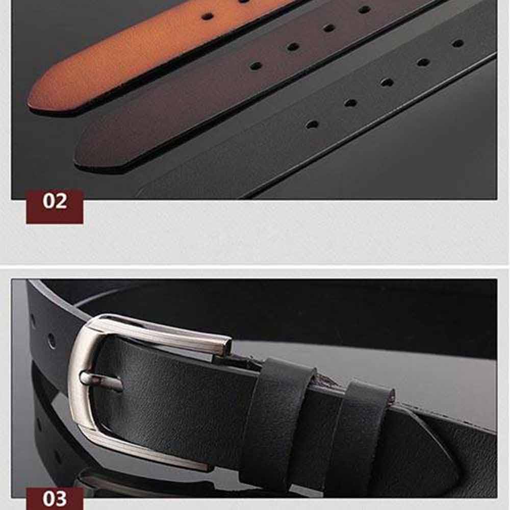 Mens Genuine Full Grain Leather Men's Belt Casual 125CM