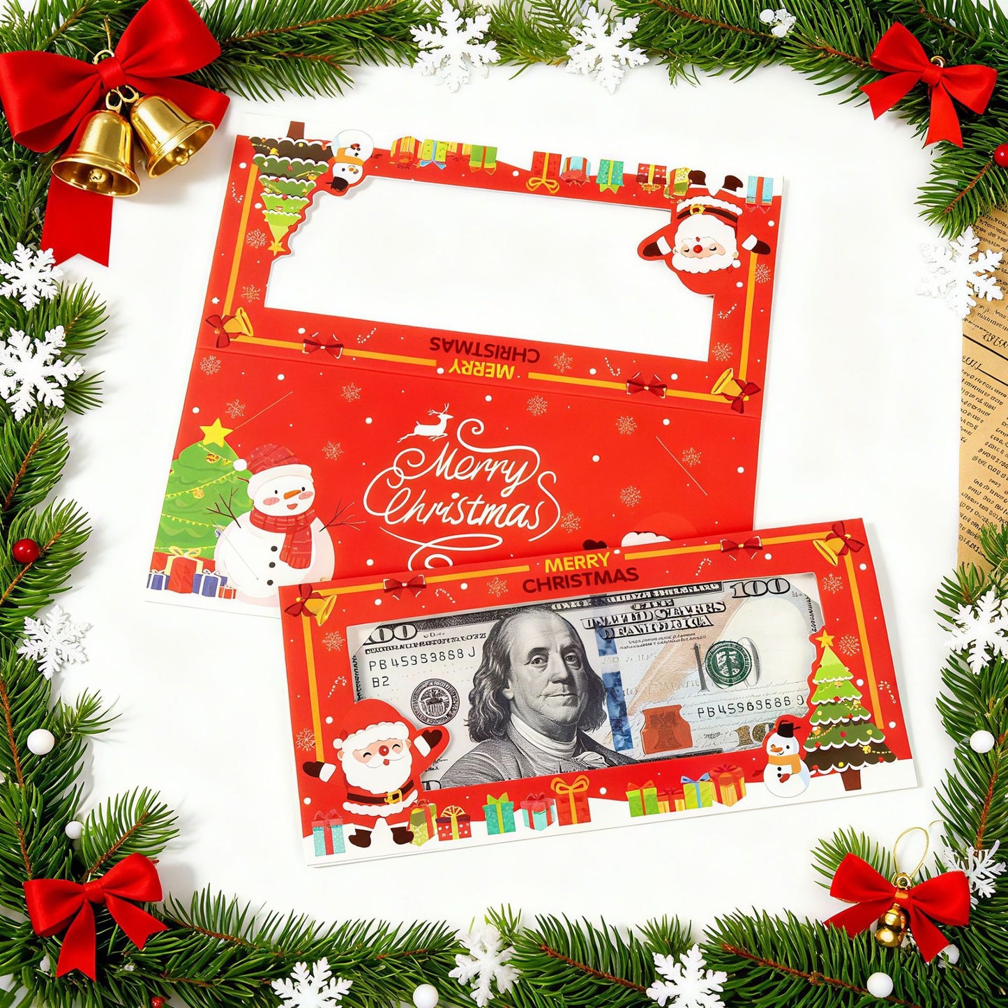 24Pack Mixed Christmas Money Wallet Set Festive Cash Holder Envelopes for Gift Cards & Vouchers