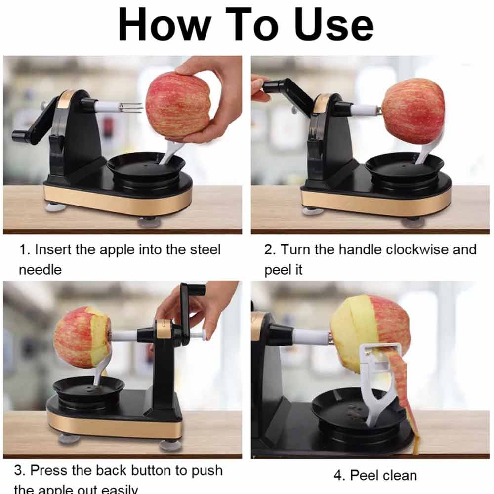 Potato Peeler Apple Peeler Cutter Slicer Fruit Peeling Machine Hand-Cranked Mult