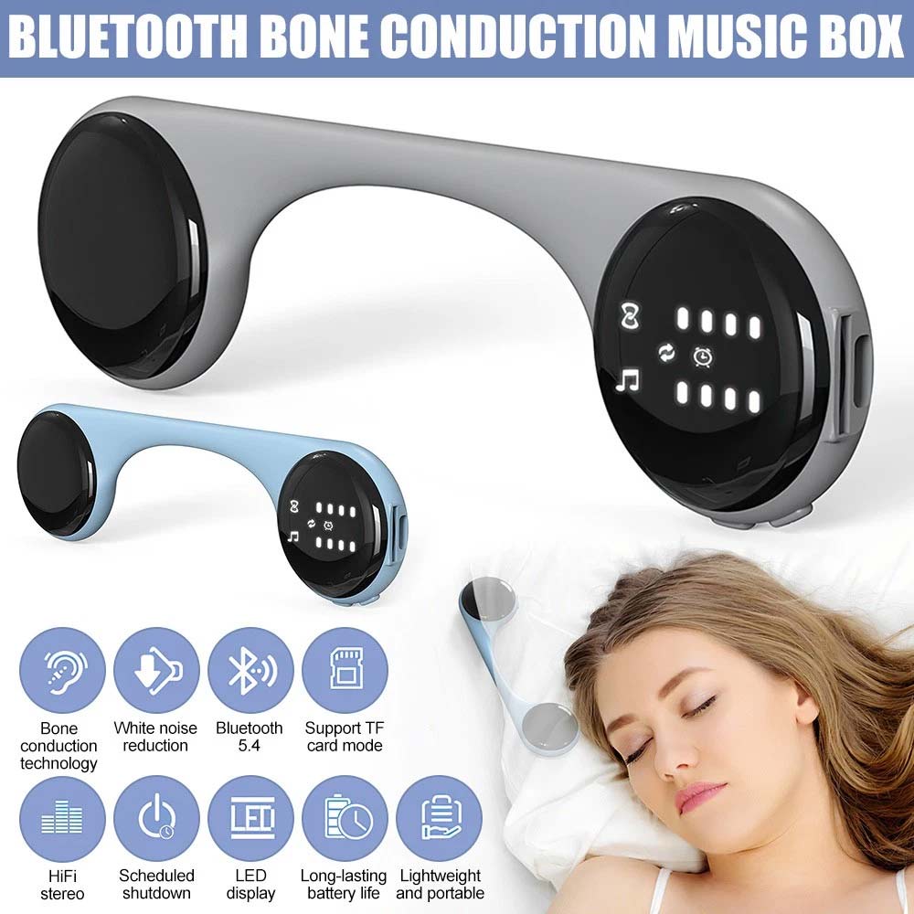 Under Pillow Sleep Speaker - Bone Conduction Wireless Speaker with 10 Sleep Sounds