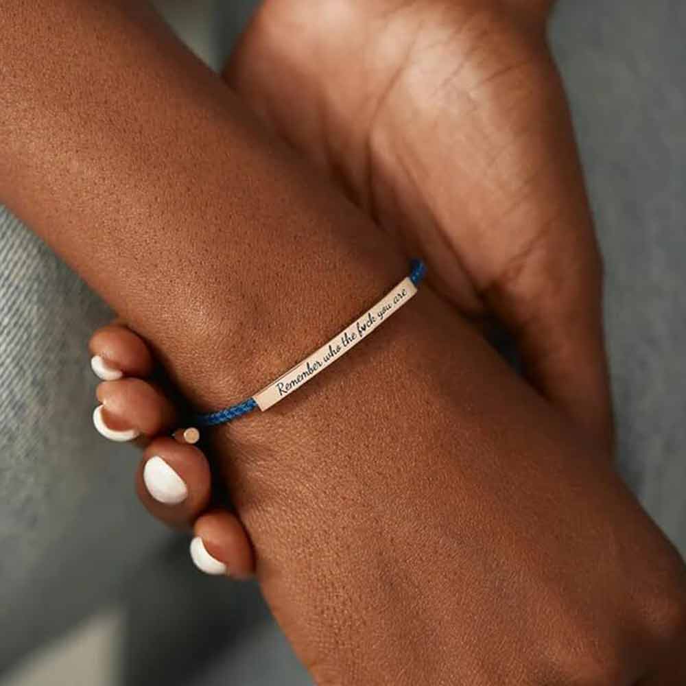 Remember Who The Fuc* You Are Motivational Tube Bracelet