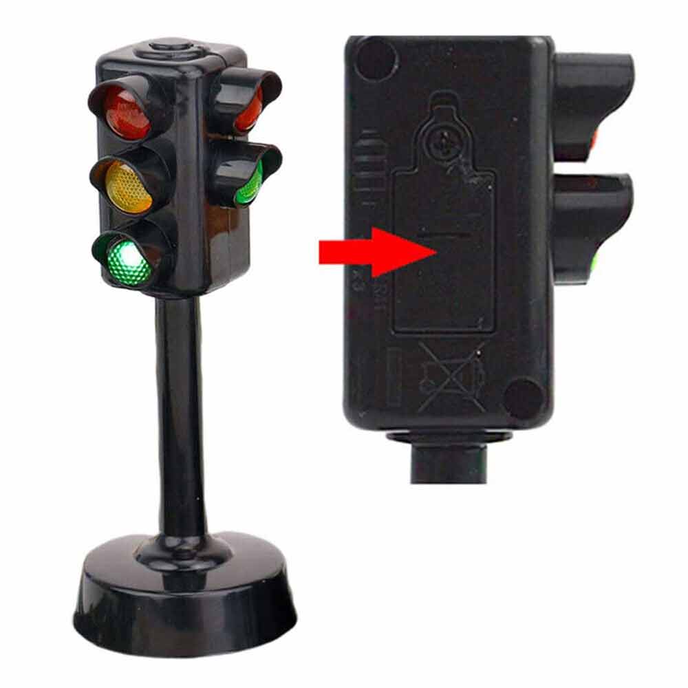 2PCS Traffic Sign Light Toy Early Learning Simulation Street Model Kids Gift