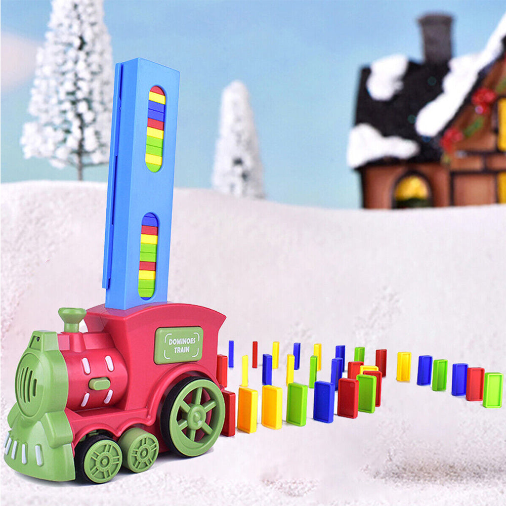 Electric Domino Train Blocks Set Building Blocks Stacking Toy Creative Toys