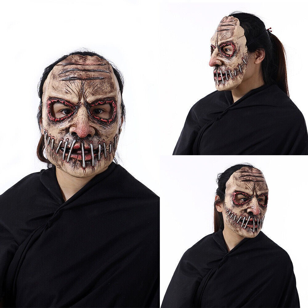 Halloween Party Big Mouth Nail Horror Mask Latex Ghost Festival Terror Mask Prop