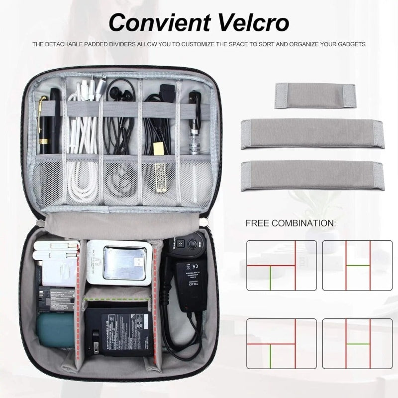 Travel Cable Organizer Bag Electronic Accessories USB Drive Storage Case Charger