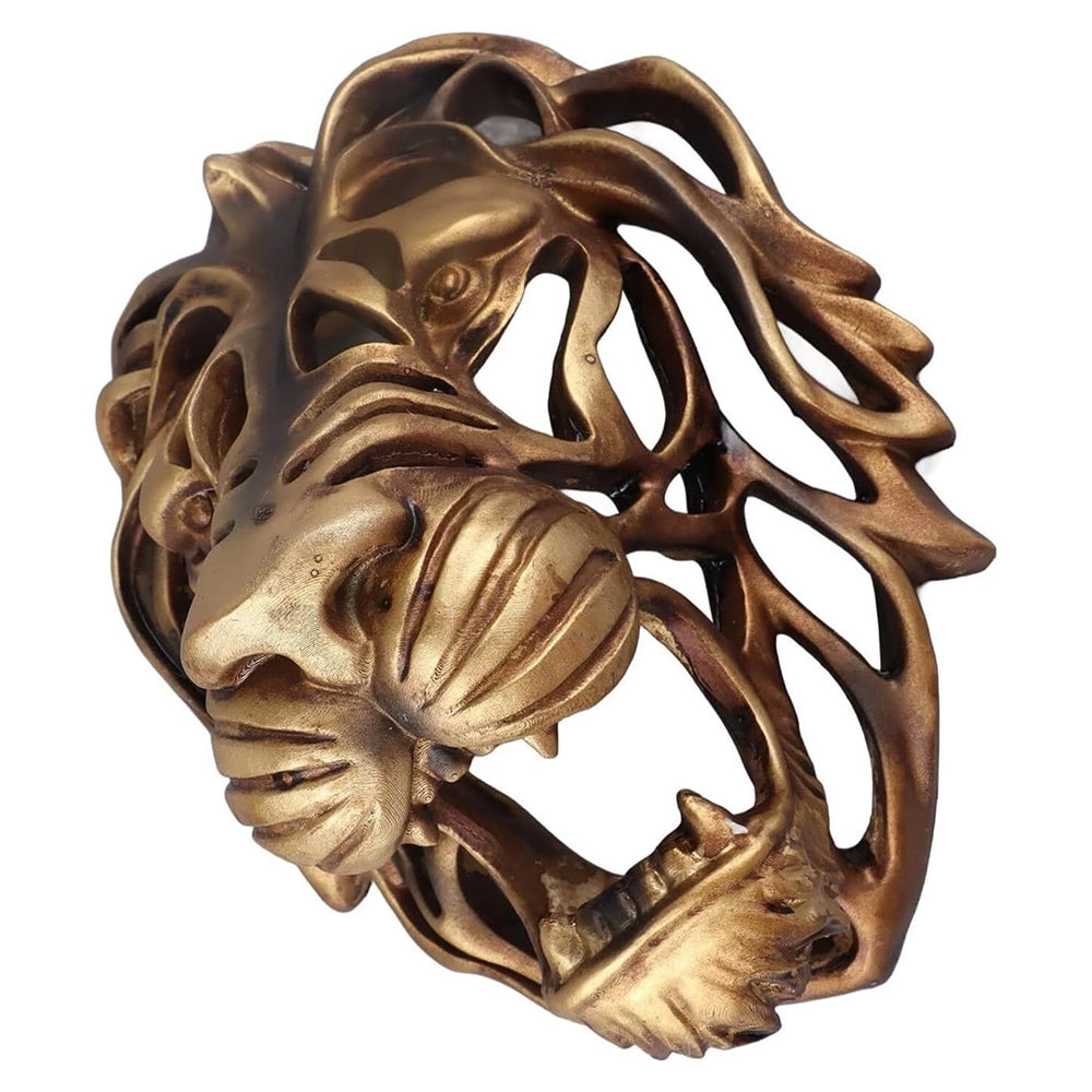 Wall Art Lion Head Sculpture - Garden & Home Decor Ornament, Resin Outdoor Artwork