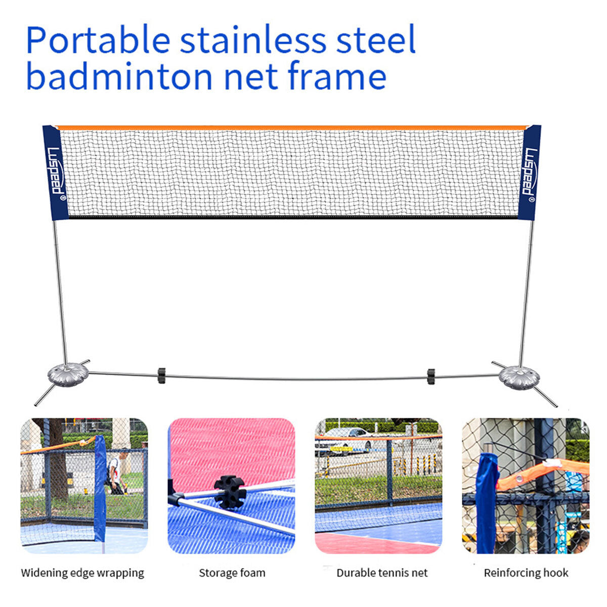 Portable Badminton & Tennis Net Set – Outdoor Sports Equipment with Adjustable Height