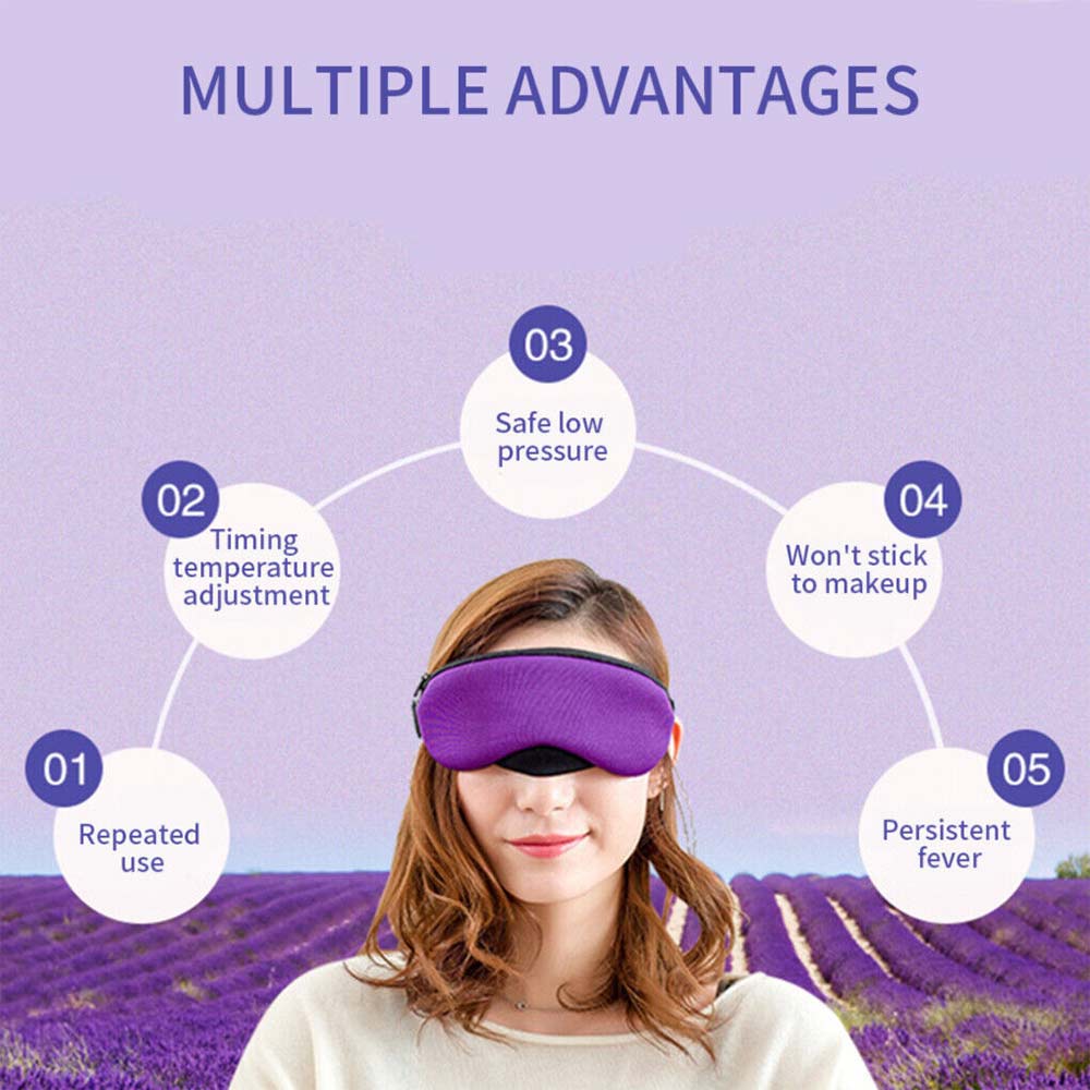 USB Heated Eye Mask Warm Steam Dry Eye Mask Electric Temperature Heating