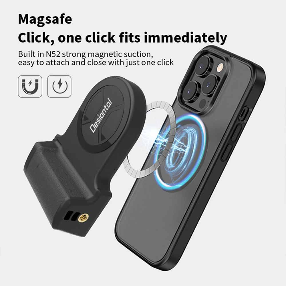 360° Magnetic Phone Grip – Universal Selfie Remote Camera Holder Bracket