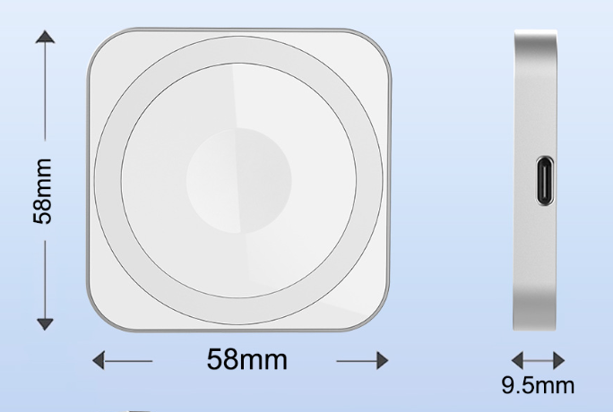 3-in-1 Wireless Charging Pad with MagSafe Portable silver