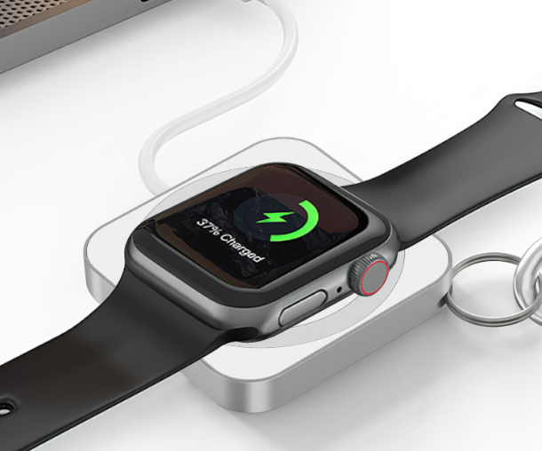 3-in-1 Wireless Charging Pad with MagSafe Portable silver