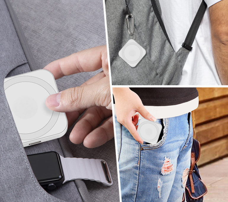 3-in-1 Wireless Charging Pad with MagSafe Portable silver