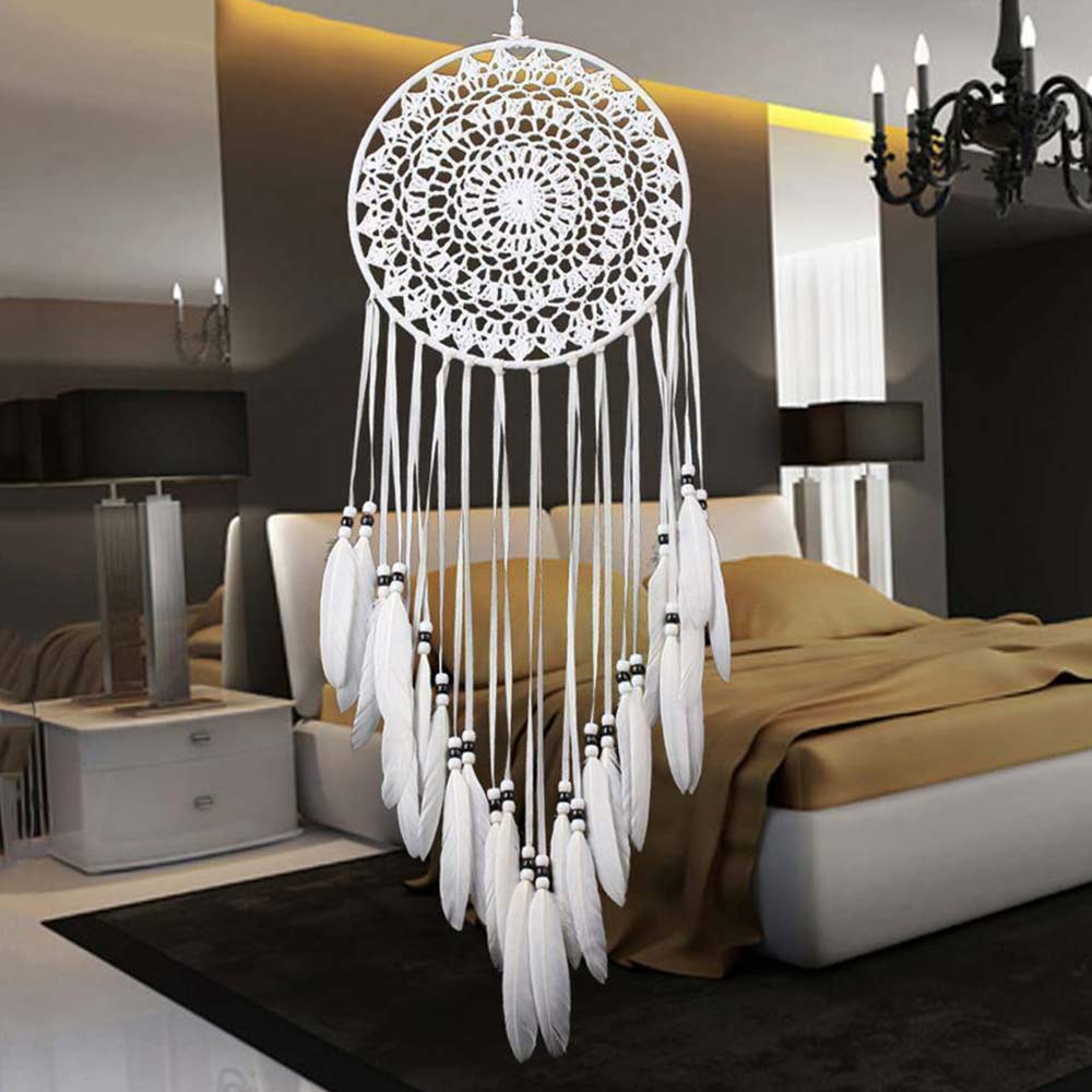 Dream Catcher Large Handmade Knitted Indian Dreamcatcher Home Bedroom Hanging AU