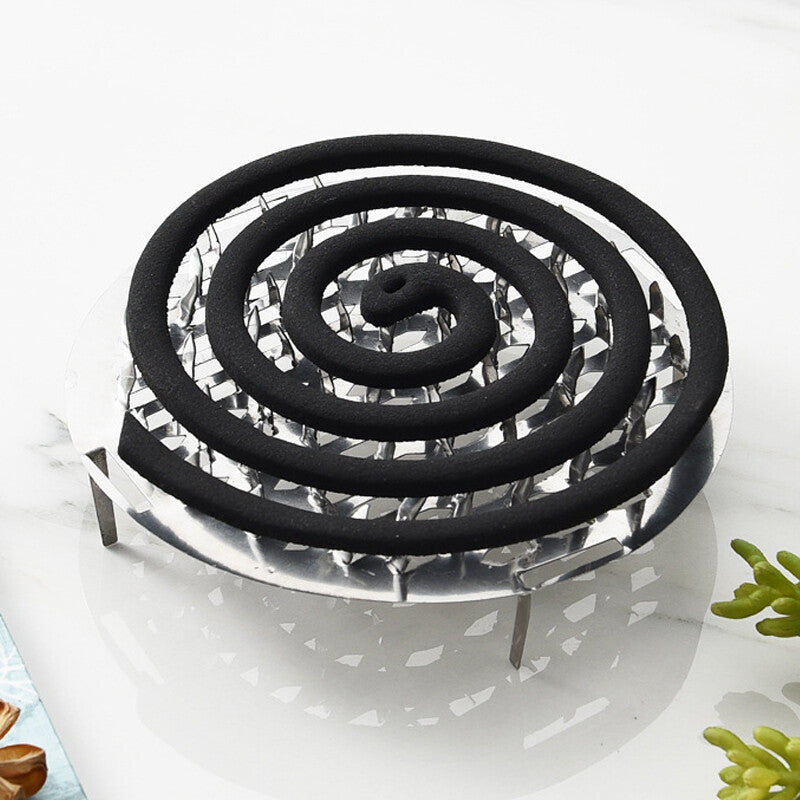 Stainless Steel Mosquito Coil Spiral Repellent Smoke Incense Anti Bug Fly With Lid