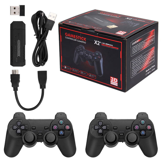 40000+ 4K HDMI 128GB Retro Game Stick Console 2X Wireless Controller TV Video Games