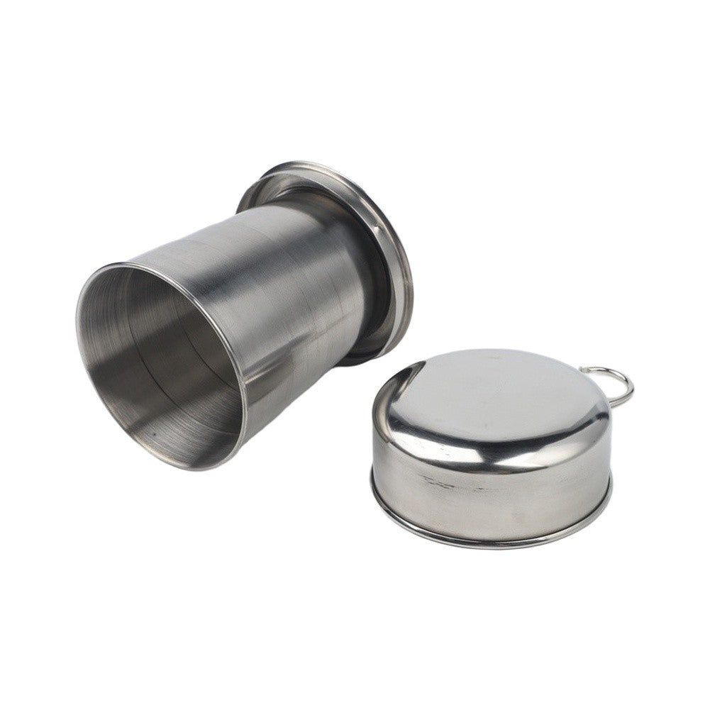 304 Stainless Folding Cup – Telescopic Mug for Campers & Hikers, Portable