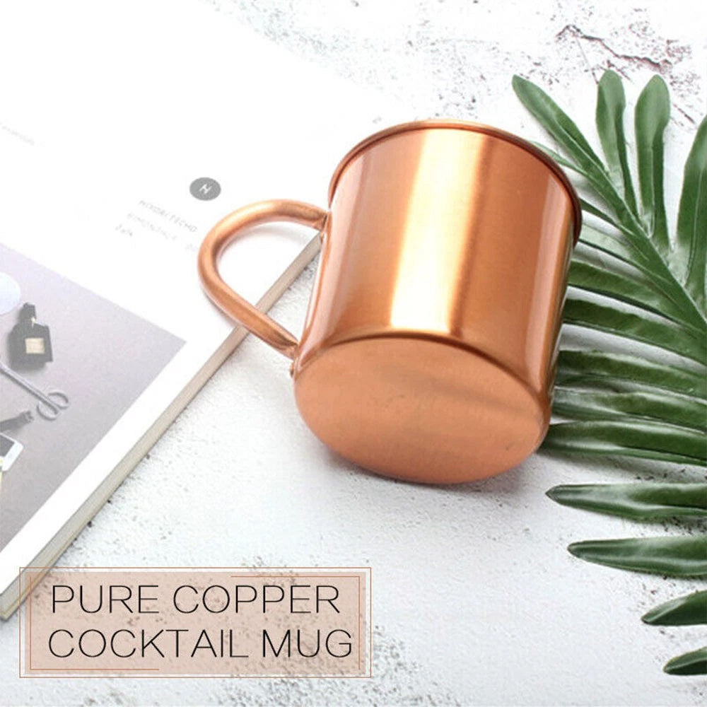 450ml Solid Pure Copper Moscow Mule Mug – Icy Cold Classic for Cocktails, Coffee & Beer