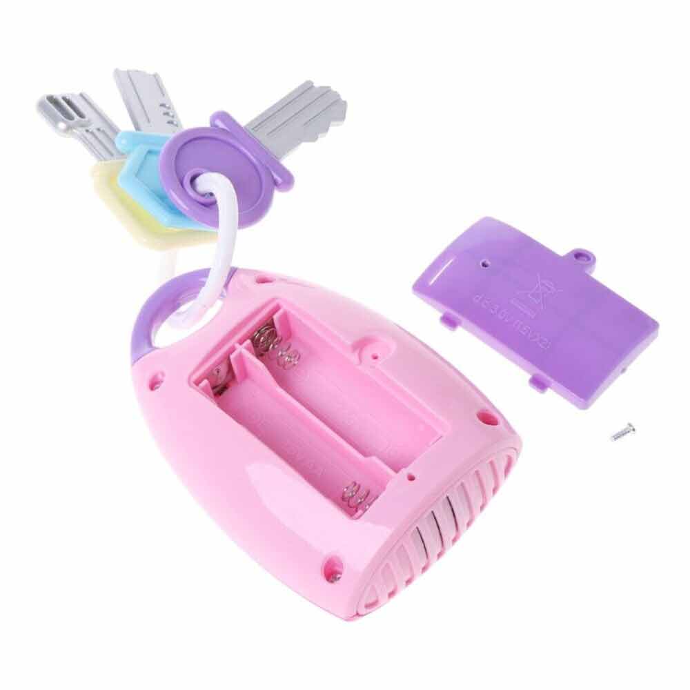 Musical Car Key Colorful Flash Keychain Gift Baby Colorful Remote Pretend Toy