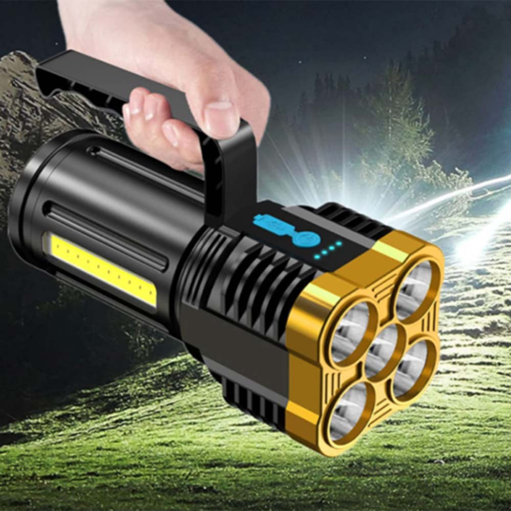 Rechargeable Portable LED COB Torchlight SPOTLIGHT Waterproof Torch Light