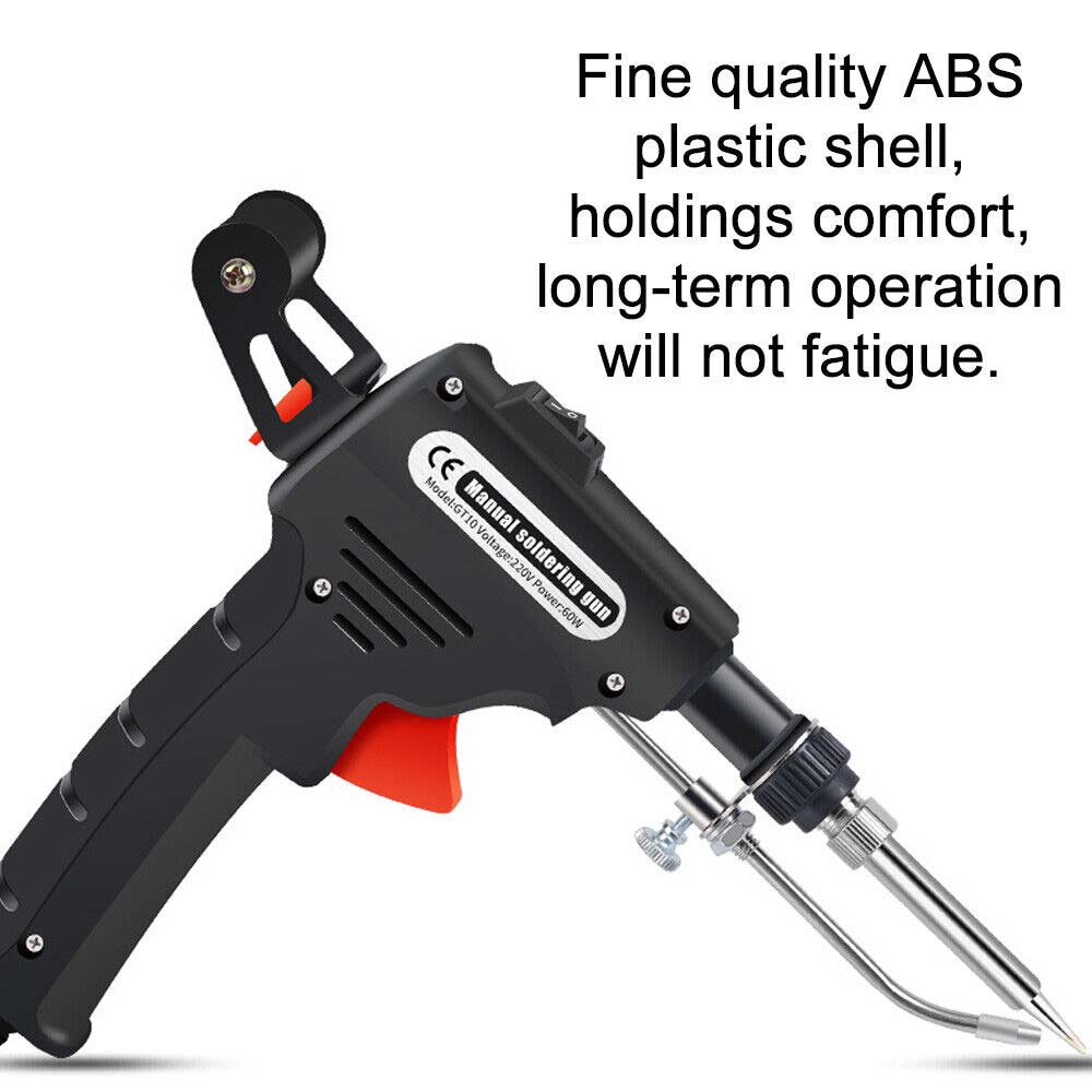 5PCS/set 60W Automatic Electric Soldering Station Iron Gun Solder Tin Tool Kit