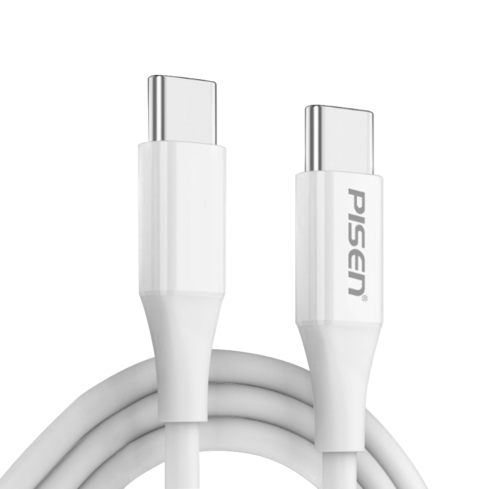 Pisen Mr White 1M USB-C to USB-C PD60W Fast Charging Data Cable (CC-PD01-1000)