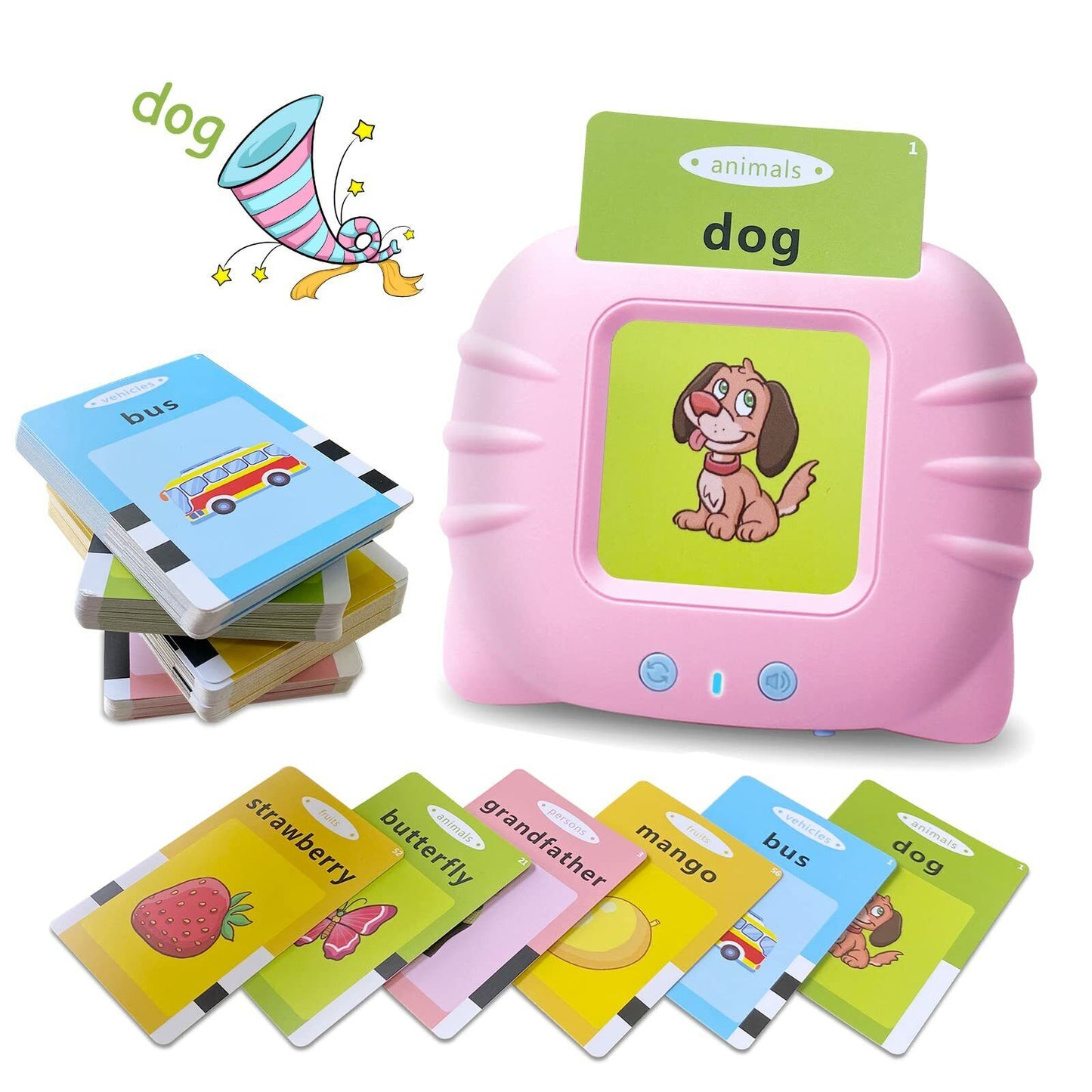 Educational Talking Flash Cards Learning Words with Sound Effect Kids Toys Gift