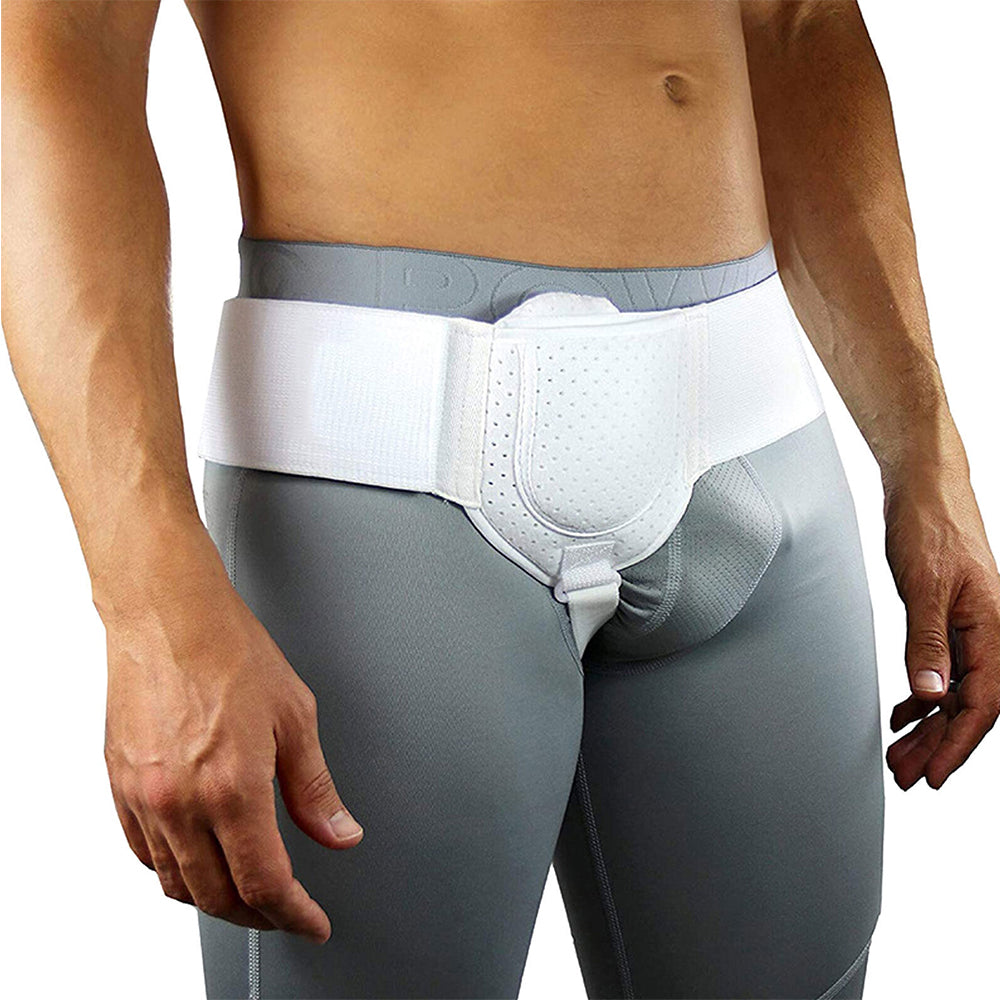 Mens Hernia Support Belt Sports Inguinal Groin Hernia Pain Relief Truss Brace