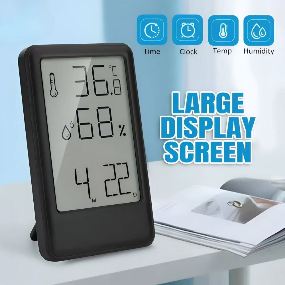 Multifunctional Electronic Alarm Clock – Indoor Digital Thermometer & Hygrometer