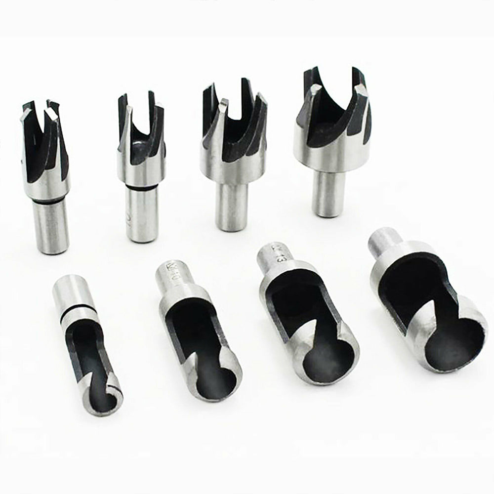 8PCS Kit Wood Plug Cutter Dowel Cutting Tools Drill Tenon Woodworking 10-20mm