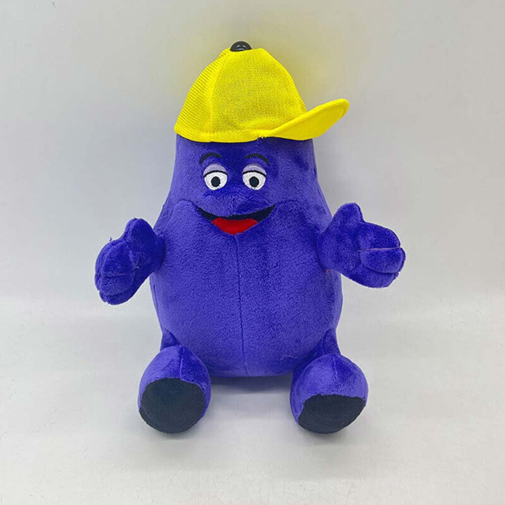 22cm Grimace Shake Yellow Hat Plush Doll High-quality Short Plush Ideal Gift For Kids
