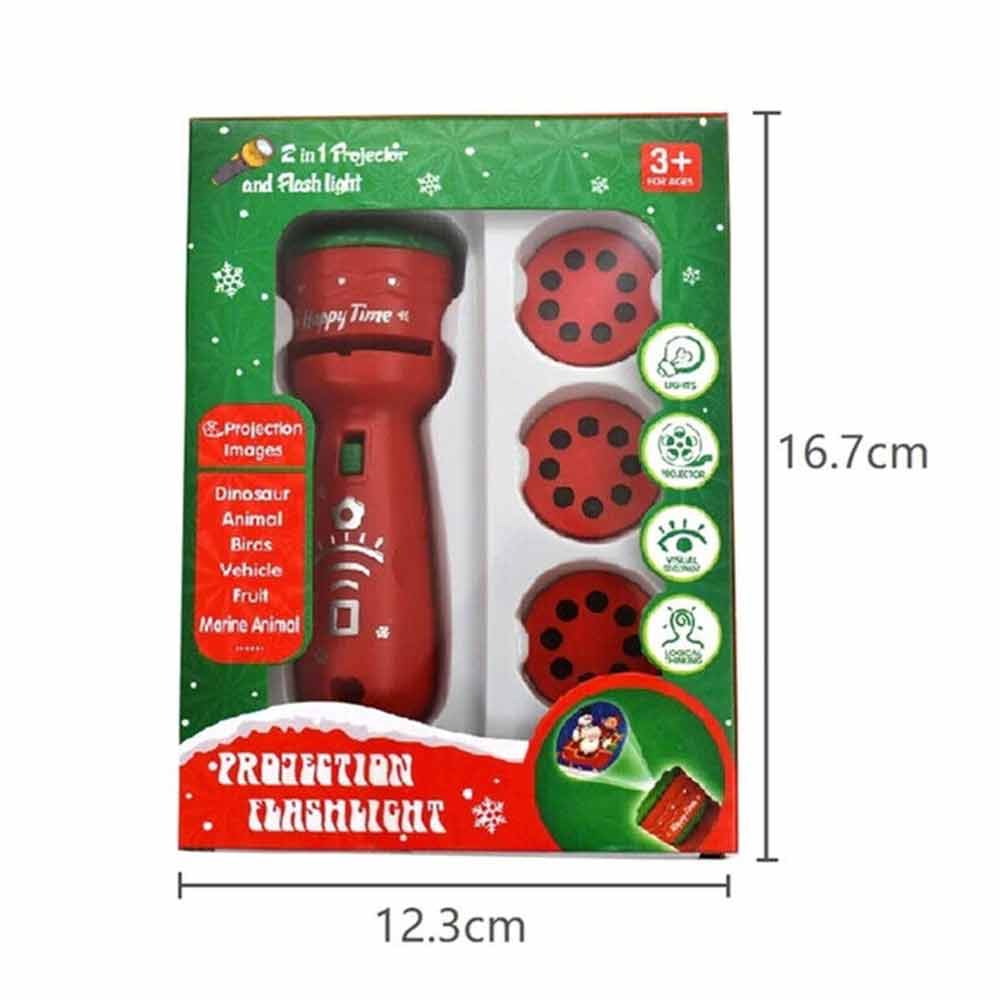 24 Pattern Christmas Slide Projector Handheld Torch Lamp Flashlight Kid Toy Gift