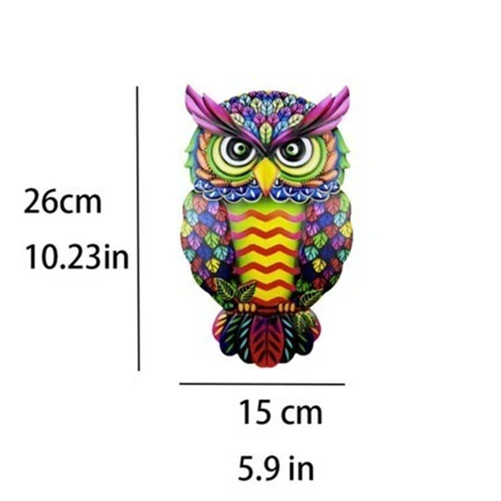 4PCS Metal Owl Garden Decoration – Home Fence Ornament Wall Hanging Art