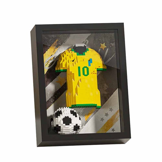 3D Football Shirt Brick Display – Art Frame, Wall Desk Gift for Football Fans